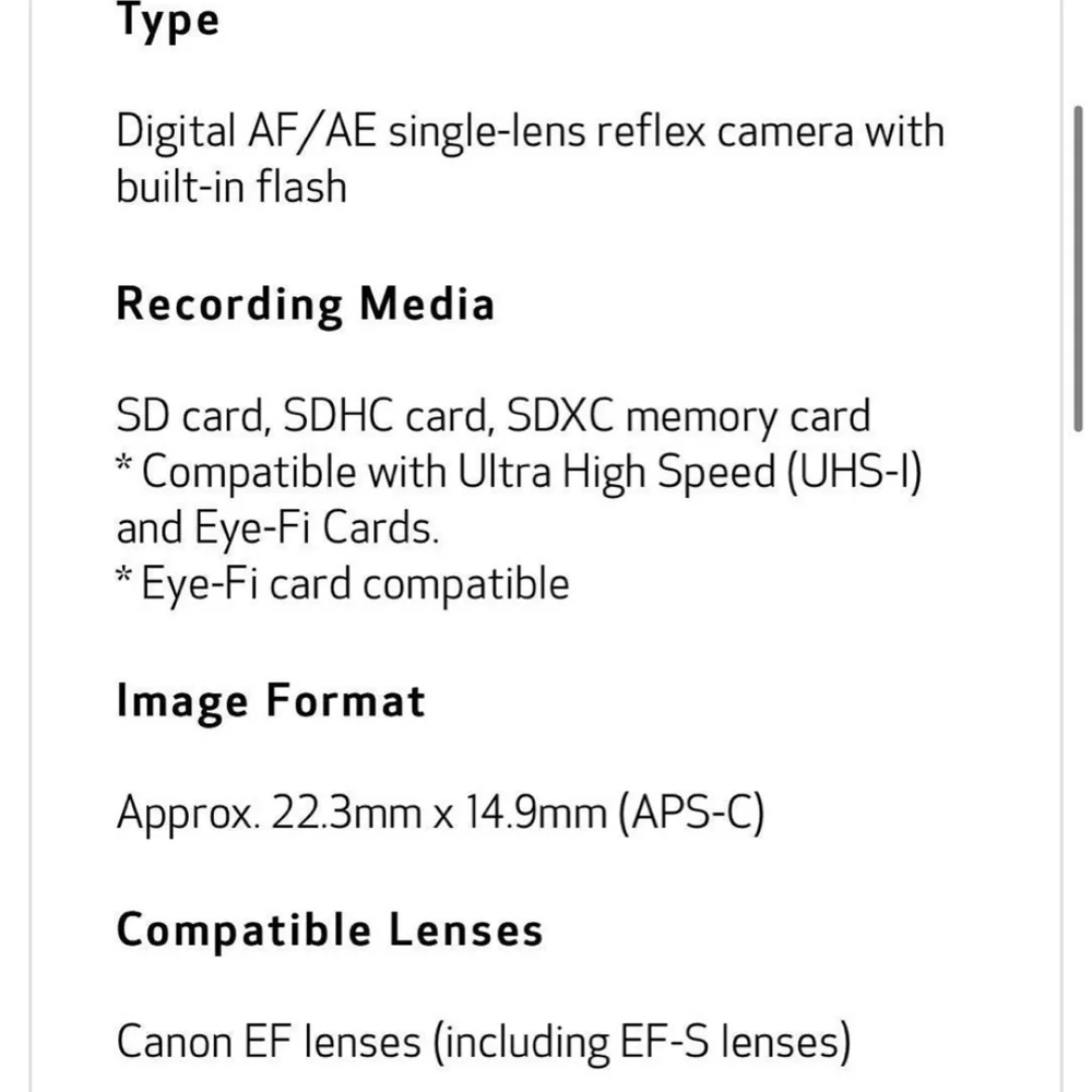Canon EOS Rebel SL1 Digital Camera